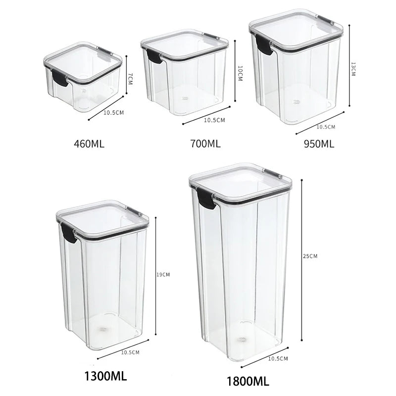 Airtight Food Storage Containers – Stackable Kitchen & Pantry Jars