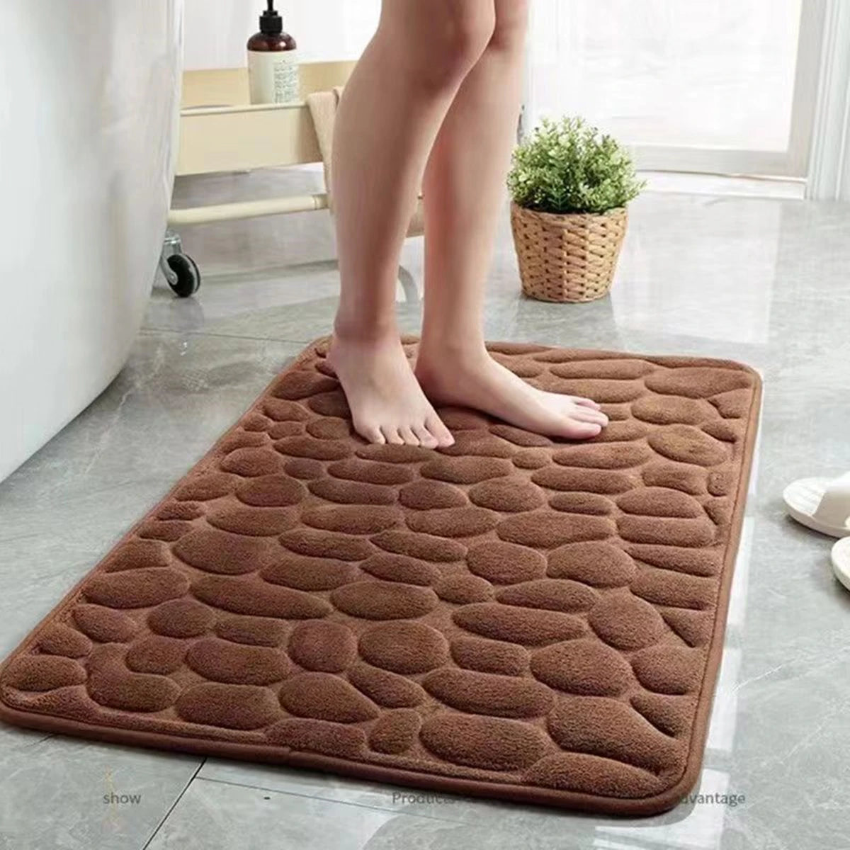 3D Non-Slip Bathroom Mat – Super Absorbent & Quick Dry