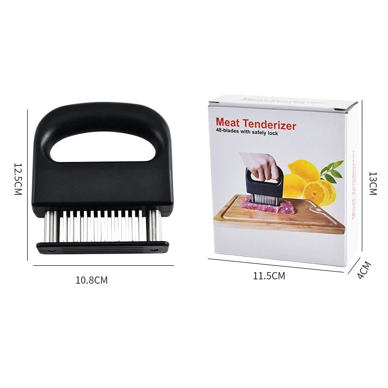 48-Blade Meat Tenderizer – Stainless Steel Steak & BBQ Tool