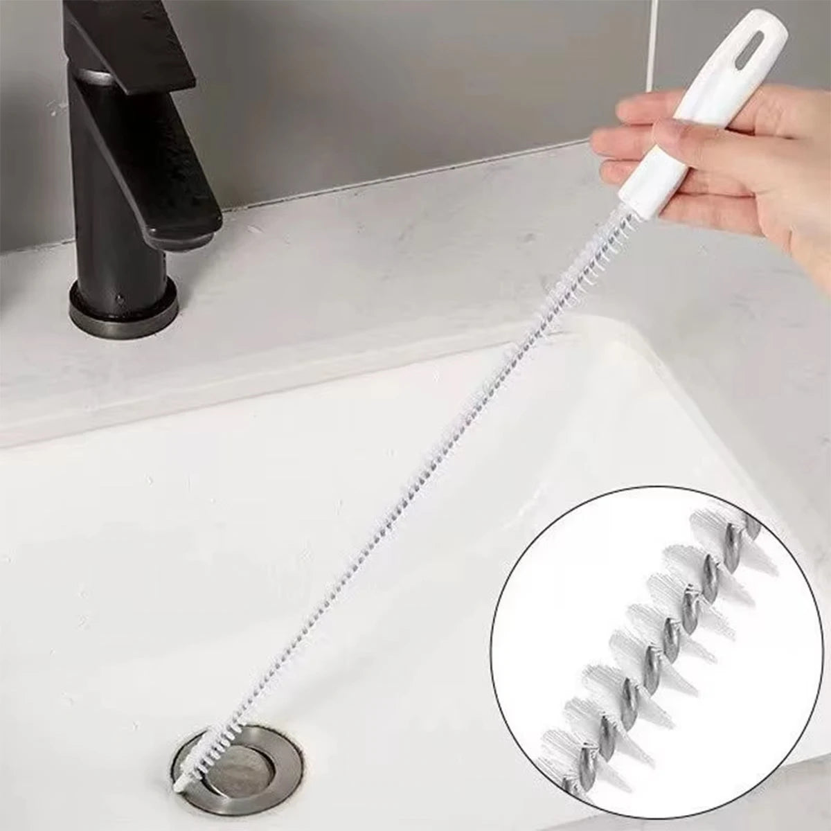 Flexible Drain Cleaning Brush – Sink & Shower Hair Remover