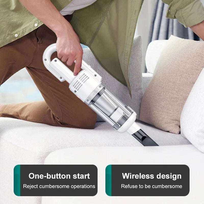 120W Handheld Vacuum Cleaner – HEPA Filter for Home & Car