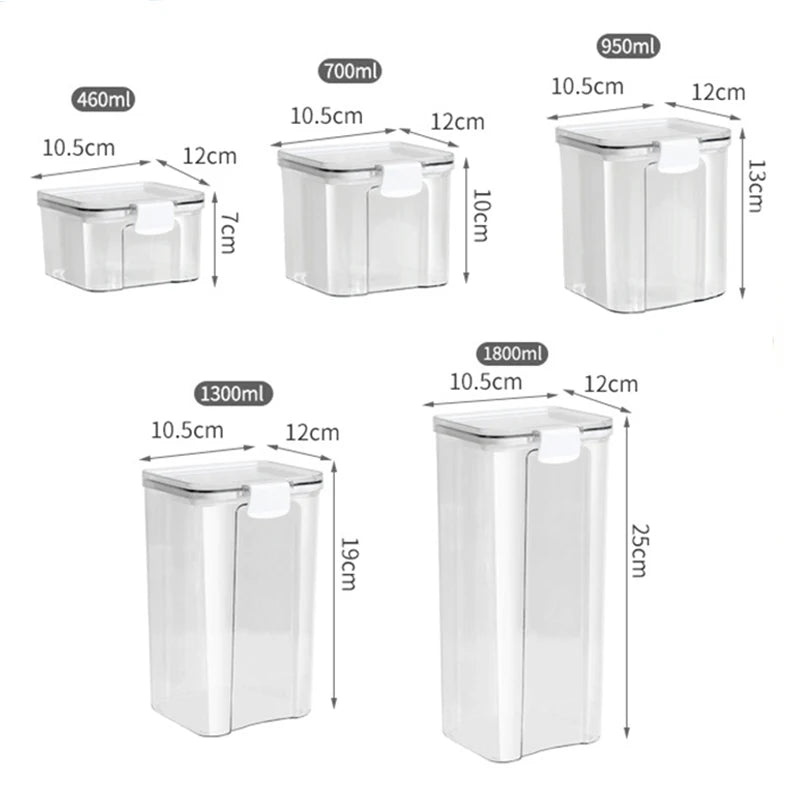 Airtight Food Storage Containers – Stackable Kitchen & Pantry Jars