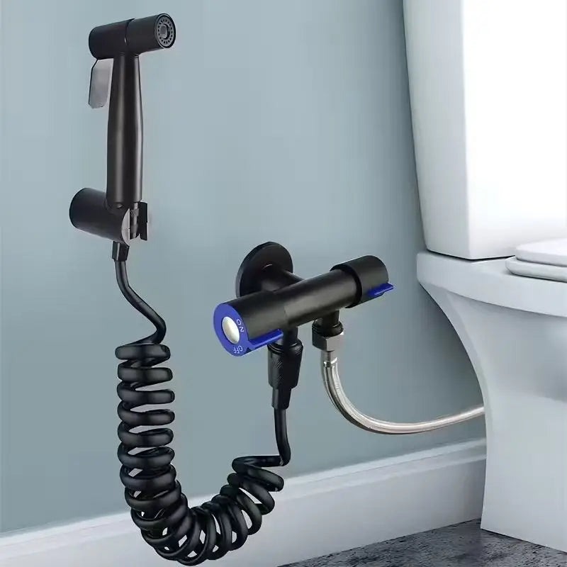 2-in-1 Bidet Sprayer & Bathroom Faucet – Dual Outlet Toilet Spray Gun