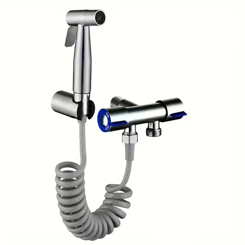 2-in-1 Bidet Sprayer & Bathroom Faucet – Dual Outlet Toilet Spray Gun