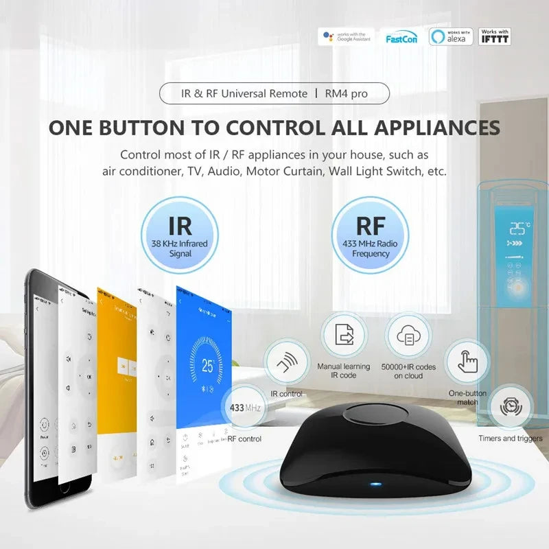 BroadLink RM4 Pro Universal Smart Remote – WiFi IR & RF Control